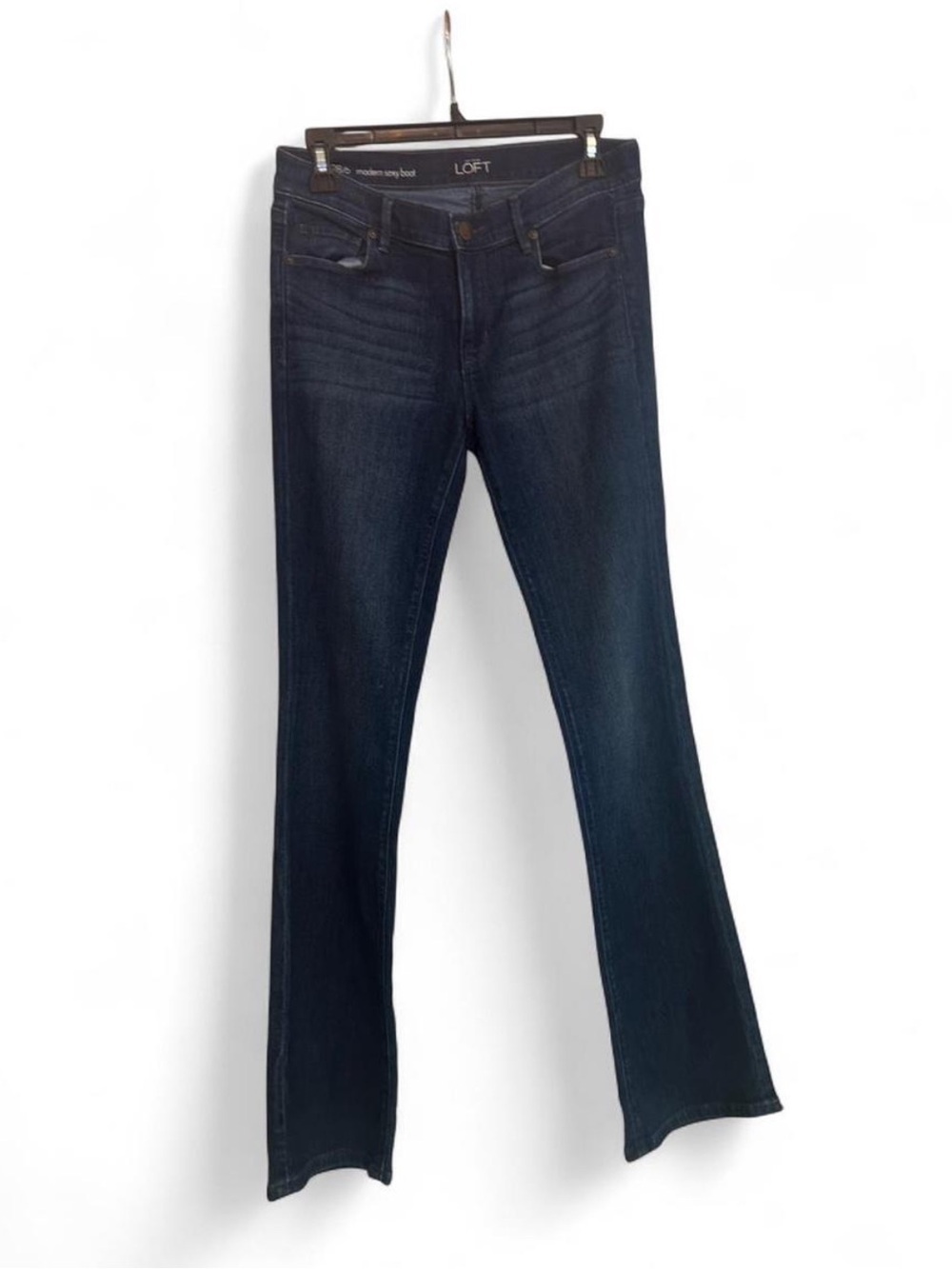 LOFT Women’s Bootcut Jeans Dark Wash Blue Denim Regular Fit 5-Pocket Sz 6